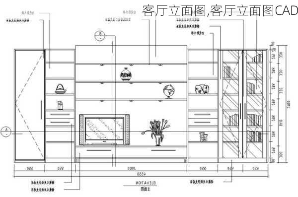 客厅立面图,客厅立面图CAD-第1张图片-求稳装修网