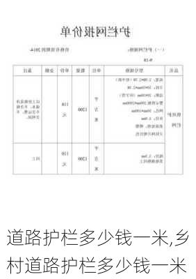 道路护栏多少钱一米,乡村道路护栏多少钱一米