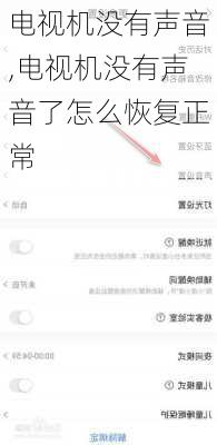 电视机没有声音,电视机没有声音了怎么恢复正常-第3张图片-求稳装修网