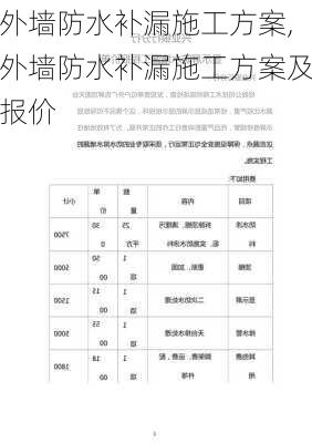 外墙防水补漏施工方案,外墙防水补漏施工方案及报价-第3张图片-求稳装修网