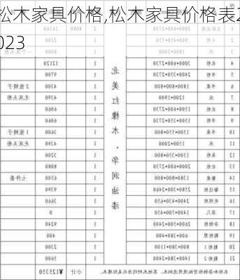 松木家具价格,松木家具价格表2023