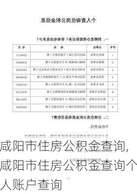 咸阳市住房公积金查询,咸阳市住房公积金查询个人账户查询-第2张图片-求稳装修网