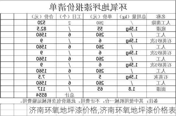 济南环氧地坪漆价格,济南环氧地坪漆价格表-第1张图片-求稳装修网