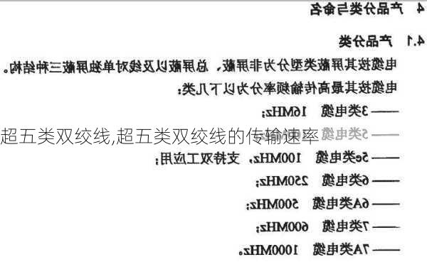 超五类双绞线,超五类双绞线的传输速率-第1张图片-求稳装修网