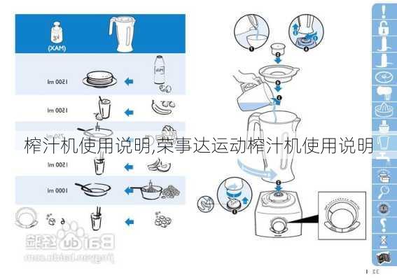 榨汁机使用说明,荣事达运动榨汁机使用说明-第2张图片-求稳装修网