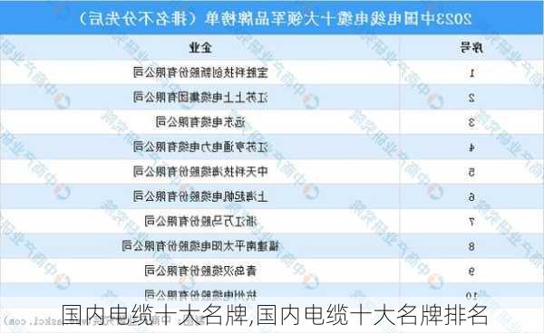 国内电缆十大名牌,国内电缆十大名牌排名-第1张图片-求稳装修网