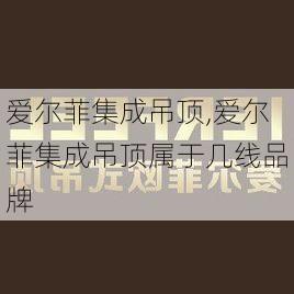 爱尔菲集成吊顶,爱尔菲集成吊顶属于几线品牌-第1张图片-求稳装修网