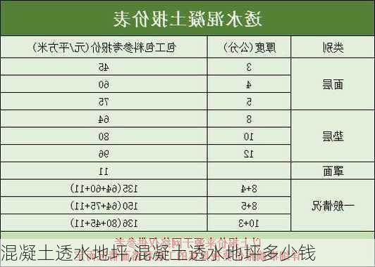 混凝土透水地坪,混凝土透水地坪多少钱-第1张图片-求稳装修网