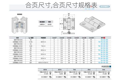 合页尺寸,合页尺寸规格表-第2张图片-求稳装修网