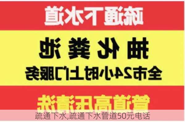 疏通下水,疏通下水管道50元电话-第1张图片-求稳装修网