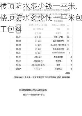 楼顶防水多少钱一平米,楼顶防水多少钱一平米包工包料-第2张图片-求稳装修网