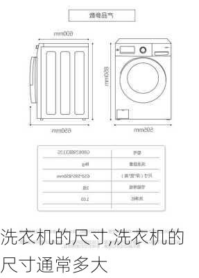 洗衣机的尺寸,洗衣机的尺寸通常多大-第2张图片-求稳装修网