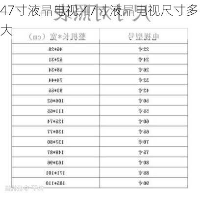 47寸液晶电视,47寸液晶电视尺寸多大-第2张图片-求稳装修网