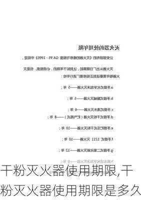 干粉灭火器使用期限,干粉灭火器使用期限是多久-第2张图片-求稳装修网