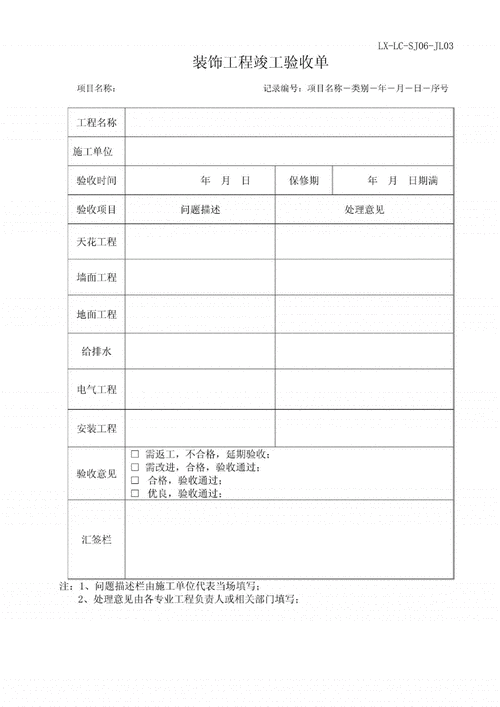 装修工程验收,装修工程验收报告模板-第2张图片-求稳装修网