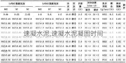 速凝水泥,速凝水泥凝固时间-第2张图片-求稳装修网