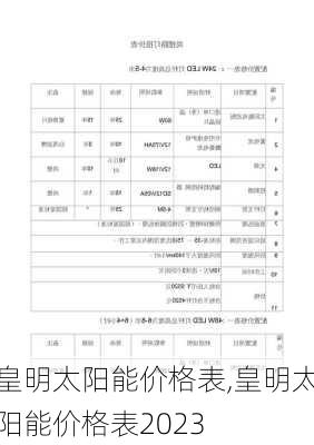 皇明太阳能价格表,皇明太阳能价格表2023