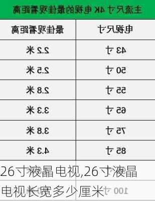 26寸液晶电视,26寸液晶电视长宽多少厘米-第3张图片-求稳装修网