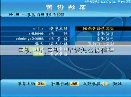 电视卫星,电视卫星锅怎么调信号-第2张图片-求稳装修网