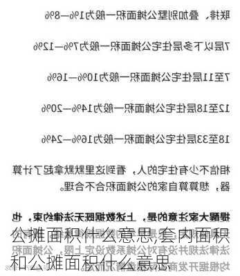 公摊面积什么意思,套内面积和公摊面积什么意思-第2张图片-求稳装修网