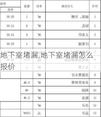 地下室堵漏,地下室堵漏怎么报价-第2张图片-求稳装修网