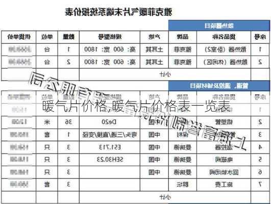 暖气片价格,暖气片价格表一览表-第1张图片-求稳装修网