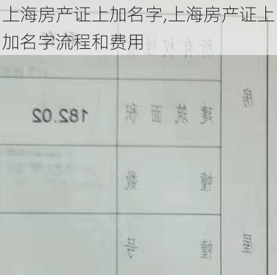 上海房产证上加名字,上海房产证上加名字流程和费用-第1张图片-求稳装修网