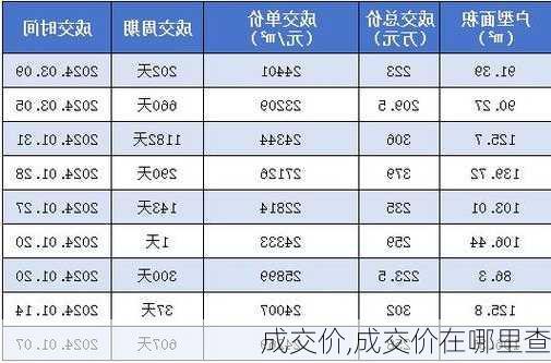 成交价,成交价在哪里查-第2张图片-求稳装修网