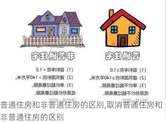 普通住房和非普通住房的区别,取消普通住房和非普通住房的区别