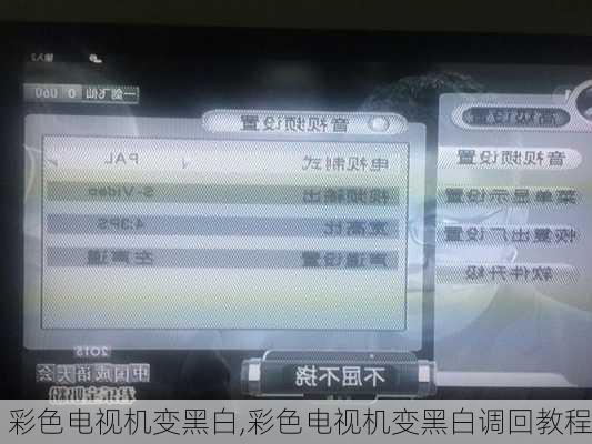 彩色电视机变黑白,彩色电视机变黑白调回教程-第1张图片-求稳装修网