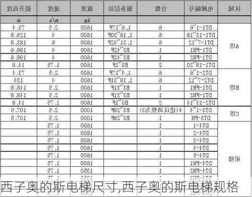 西子奥的斯电梯尺寸,西子奥的斯电梯规格-第1张图片-求稳装修网