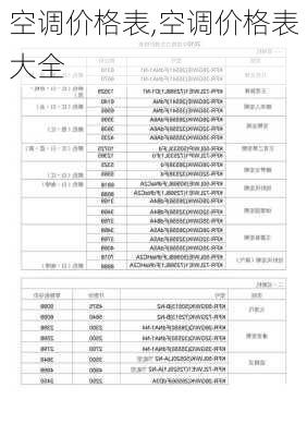 空调价格表,空调价格表大全-第3张图片-求稳装修网