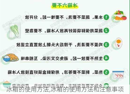 冰箱的使用方法,冰箱的使用方法和注意事项-第1张图片-求稳装修网