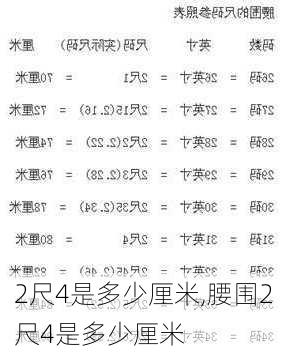 2尺4是多少厘米,腰围2尺4是多少厘米-第2张图片-求稳装修网