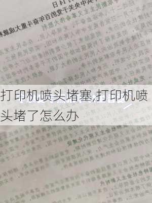 打印机喷头堵塞,打印机喷头堵了怎么办-第3张图片-求稳装修网