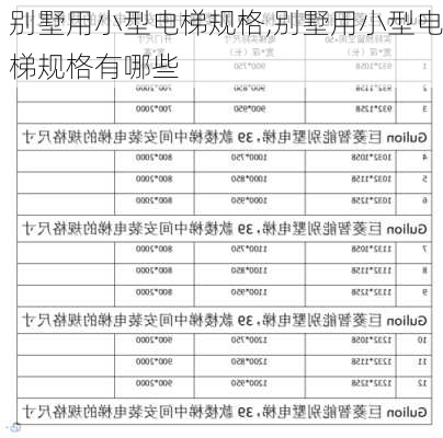 别墅用小型电梯规格,别墅用小型电梯规格有哪些-第2张图片-求稳装修网