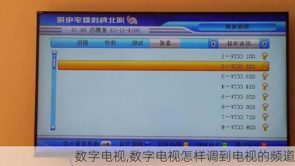数字电视,数字电视怎样调到电视的频道