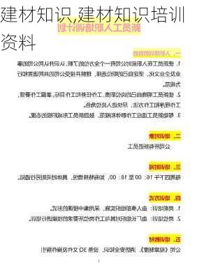 建材知识,建材知识培训资料-第3张图片-求稳装修网