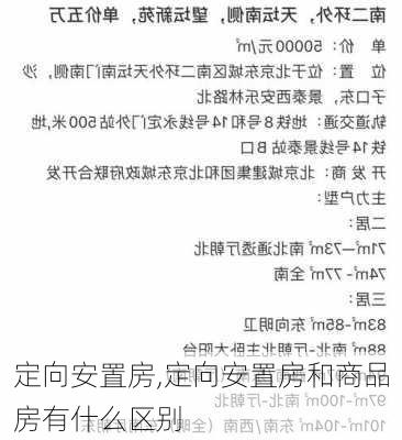 定向安置房,定向安置房和商品房有什么区别-第3张图片-求稳装修网